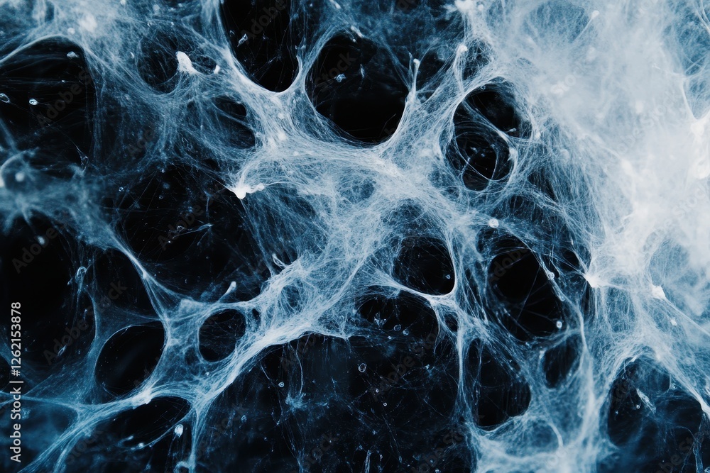 Leinwandbilder seamless abstract background showcasing intricate blue and white patterns with a delicate web-like d