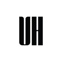 VH monogram logo design letter text name symbol monochrome logotype alphabet character simple logo
