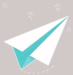 A Airplane paper illuatration for background