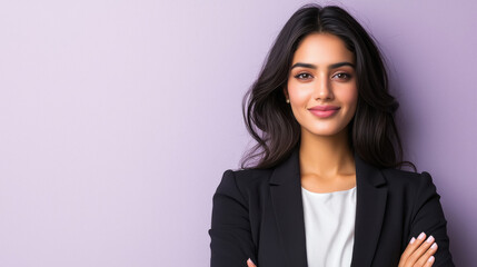Fototapeta premium young indian business woman standing at office