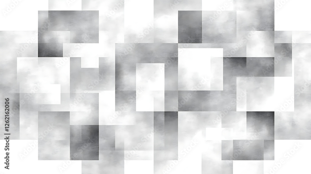 Poster overlapping squares in shades of gray background abstract artistic design with blurred texture