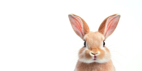 Obraz premium Happy Easter celebration holiday concept greeting card - Rabbit easter bunny, isolated on white background