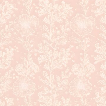 Elegante patr&oacute;n floral dibujado a mano con estilo vintage