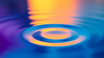 A water drops on the water