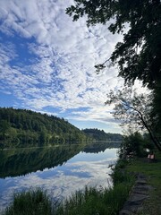 lake and mountains