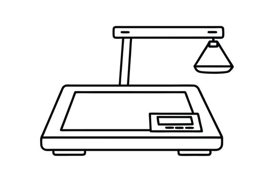 black and white laboratory scale clip art preview