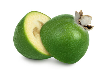 Feijoa fruit isolated on white background