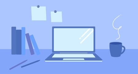 デスク ブルーパープル