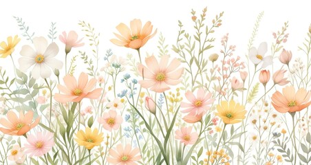 flores estilo acuarela