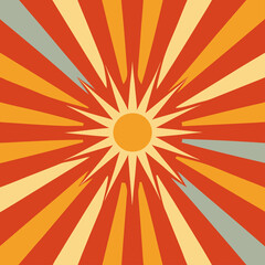 Sunburst pattern background illustration