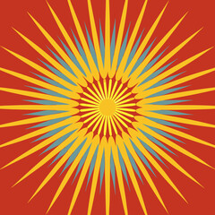 Sunburst pattern background illustration