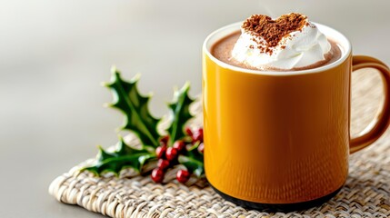 A Warm Mug of Hot Chocolate with Whipped Cream
