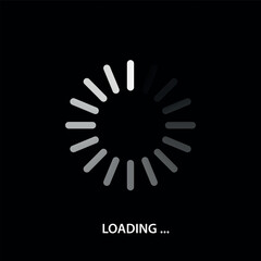 Circular Loading Icon with Animated Bars