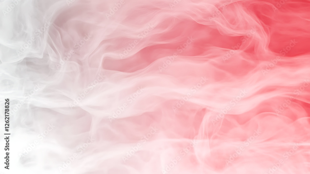 Poster soft gradient background texture with delicate flowing white and red tones for artistic design
