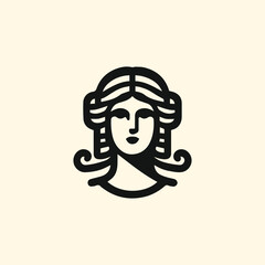 Ancient greek goddess logo