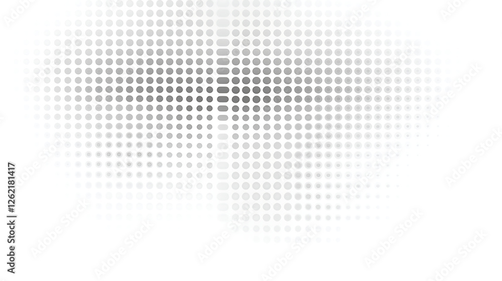Poster subtle gray scale dot matrix effect in an abstract gradient pattern with diminishing intensity