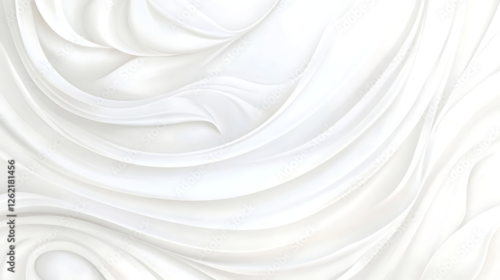Poster subtle flowing white curves gentle soft texture abstract design art backdrop background illustration
