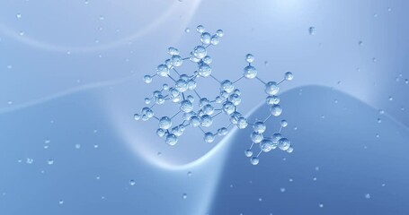 Streptomycin rotating molecular structure, 3d model of antibiotic, looped video