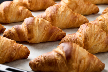 freshly baked croissants