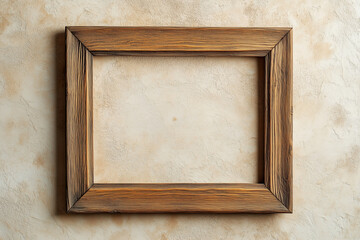 Fototapeta premium Timeless Simplicity A Rustic Wooden Frame Awaiting Its Moment.