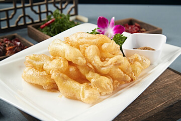 Deep-fried crispy pork with salt and pepper