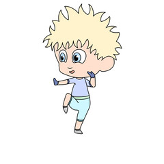 cartoon child boy