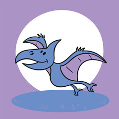 Cute prehistoric creature for kids