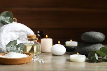 Beautiful spa composition on the table 