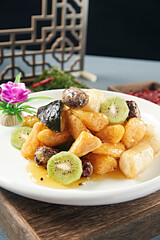 Candied Pumpkin, Sweet Potato, Banana, Yam, Candied Dates, Kiwi
