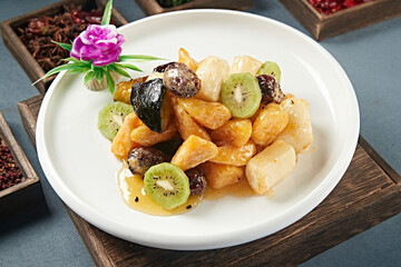 Candied Pumpkin, Sweet Potato, Banana, Yam, Candied Dates, Kiwi