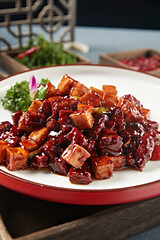 Stir-fried King Oyster Mushroom with Minced Beef