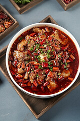 Sichuan spicy red oil boiled beef