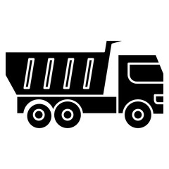 Tipper Truck Glyph Icon