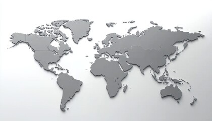 Detailed World Map Graphic Design
