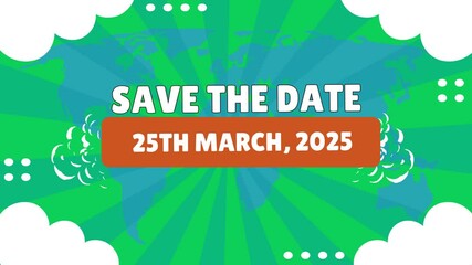 25th of March 2025 mar 25  25 save the date for March 2025 mar 25  month animated background video .mp4
