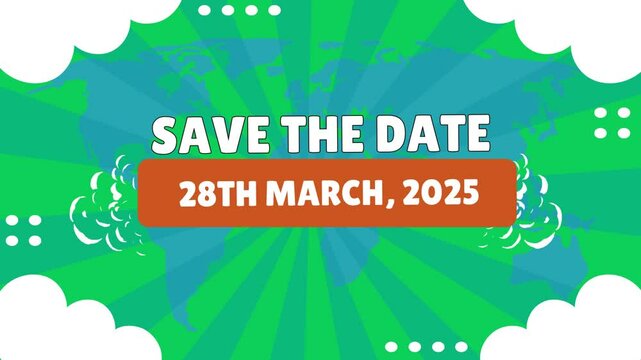 28th of March 2025 mar 25  28 save the date for March 2025 mar 25  month animated background video .mp4