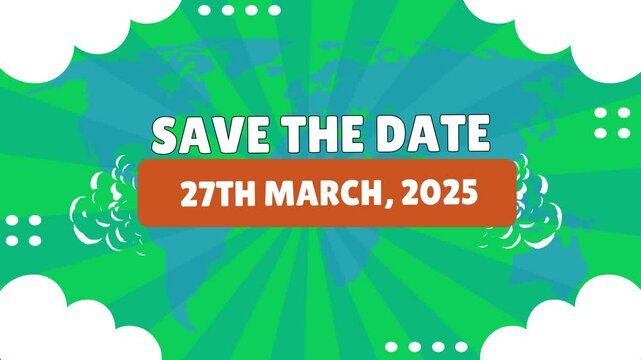 27th of March 2025 mar 25  27 save the date for March 2025 mar 25  month animated background video .mp4