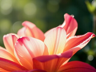 Fototapeta premium Generative A.I. creates a vibrant close-up of a blooming tulip, its delicate petals unfolding in a burst of color, capturing the essence of spring