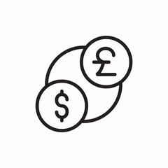 Fototapeta premium Currency exchange icon vector sign