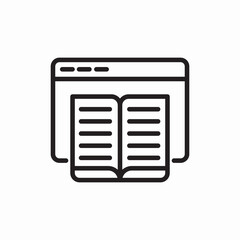 Fototapeta premium web browser digital book icon vector sign