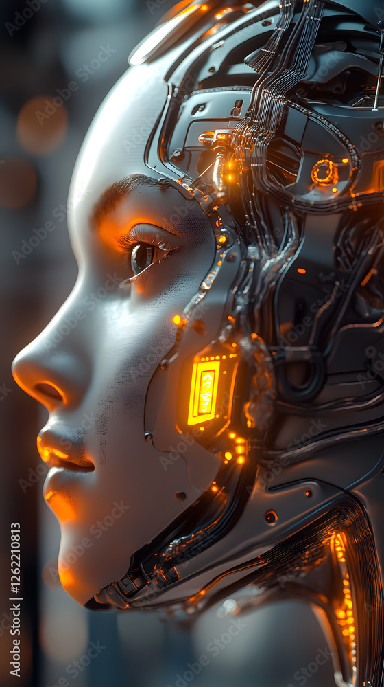 Wall mural innovative ai content creation studio with collaborative human-machine projects