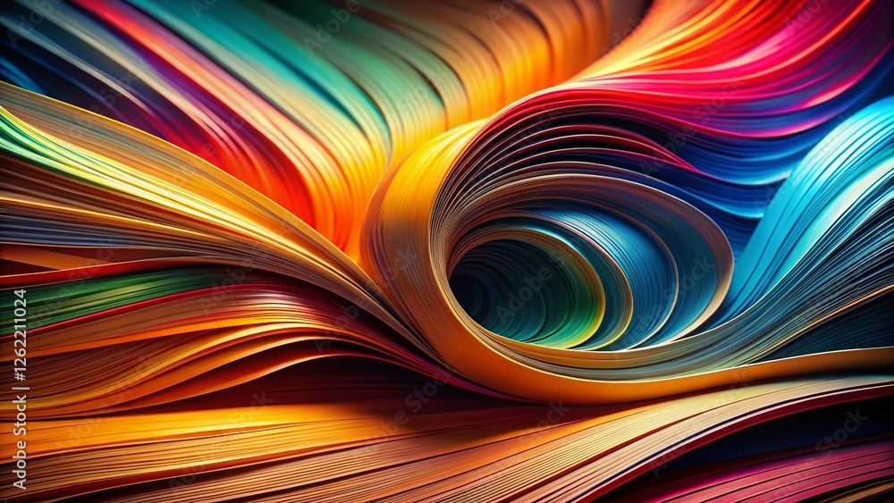 Poster abstract curvilinear journal page layouts: dynamic design concepts