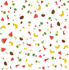 Vegetable & Fruit Seamless Pattern