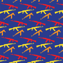 Army Kalashnikov AK rifle camouflage pattern. 
