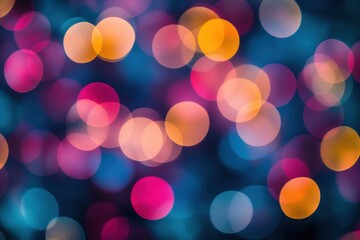 Colorful abstract bokeh background with vibrant circular light patterns