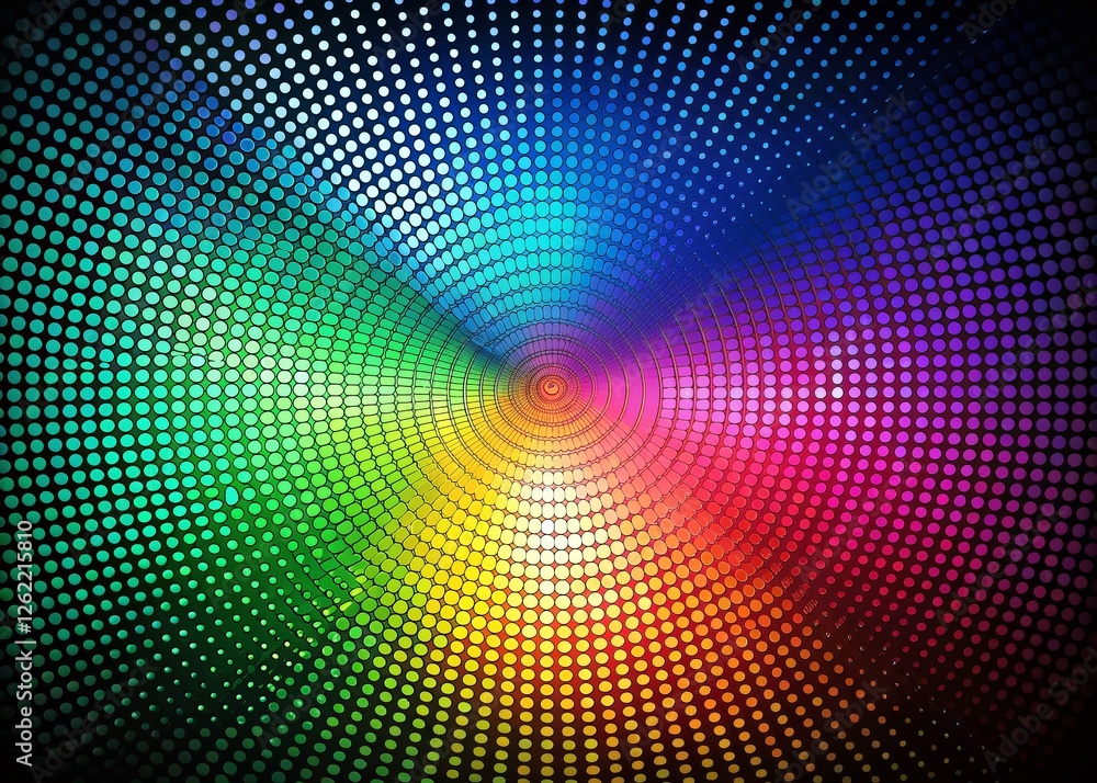 Poster abstract gradient dot halftone pattern panoramic background