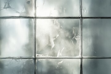 Translucent glass blocks transmit ethereal light and subtle cloudiness