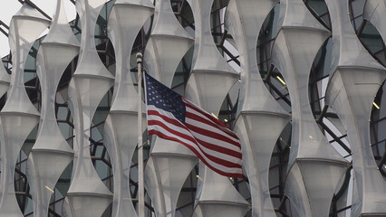 American flag waving