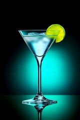 Elegant Espresso Martini Cocktail in Sleek Stemmed Glass Against Minimalist Dark Background