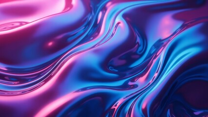Obraz premium Vibrant purple and blue abstract art. The fluid shapes and bold colors blend seamlessly